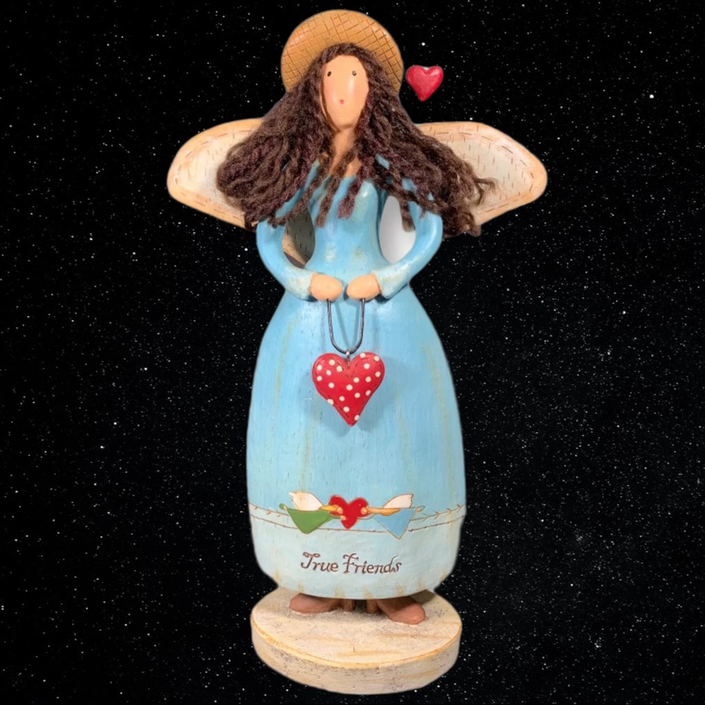 Russ Berrie Country Gatherings "True Friends Angel" Figurine 7”T